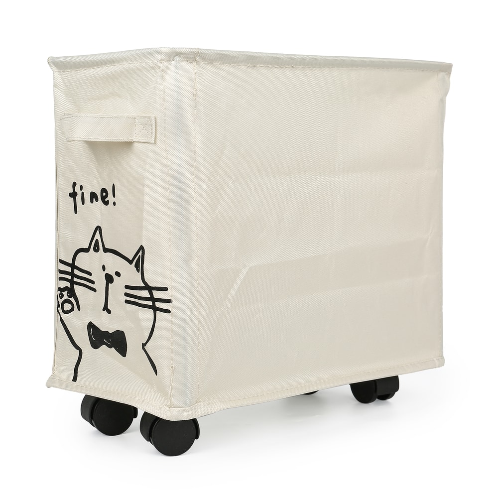 Foldable Office Organizer For Under Desk Rolling Storage Cart With Wheels Oxford Cloth Utility Shel 5