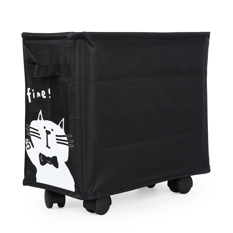 Foldable Office Organizer For Under Desk Rolling Storage Cart With Wheels Oxford Cloth Utility Shel 6