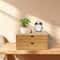 Natural Wood Desk Storage Tray Bamboo Desktop Organizer With 2 Drawers For Office Home Minimalist S 0