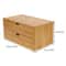 Natural Wood Desk Storage Tray Bamboo Desktop Organizer With 2 Drawers For Office Home Minimalist S 6