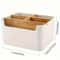 Pen Jewelry Makeup Storage Box 5Slot Bamboo Desk Organizer Home Office Multipurpose Organizer 2