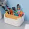 Pen Jewelry Makeup Storage Box 5Slot Bamboo Desk Organizer Home Office Multipurpose Organizer 0