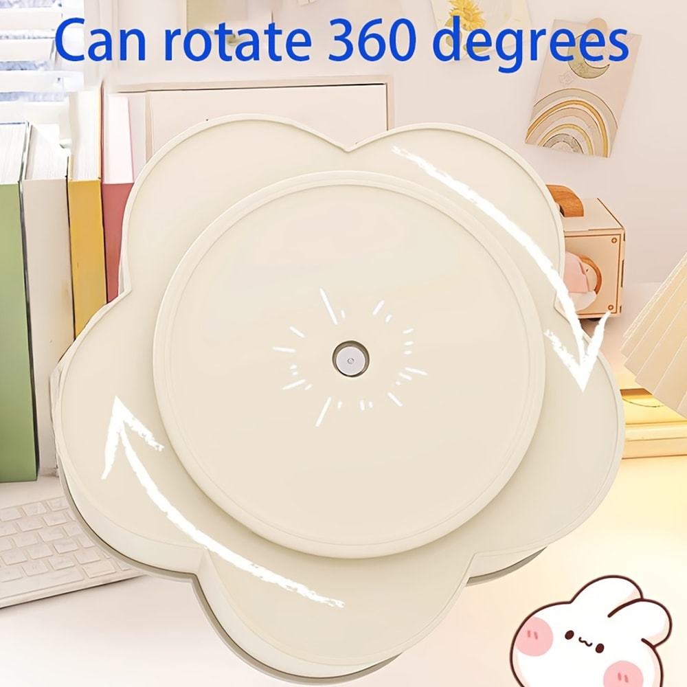 Durable PP Rotating Desk Organizer MultiCompartment Storage Caddy For Makeup Office Stationery Ide 2