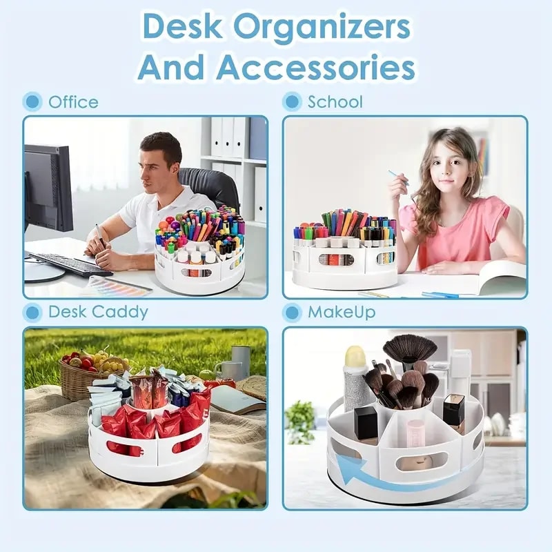 MultiPen Holder Desk Organizer With 7 Removable Bins Office Accessories For Pencil Stationery Stor 4