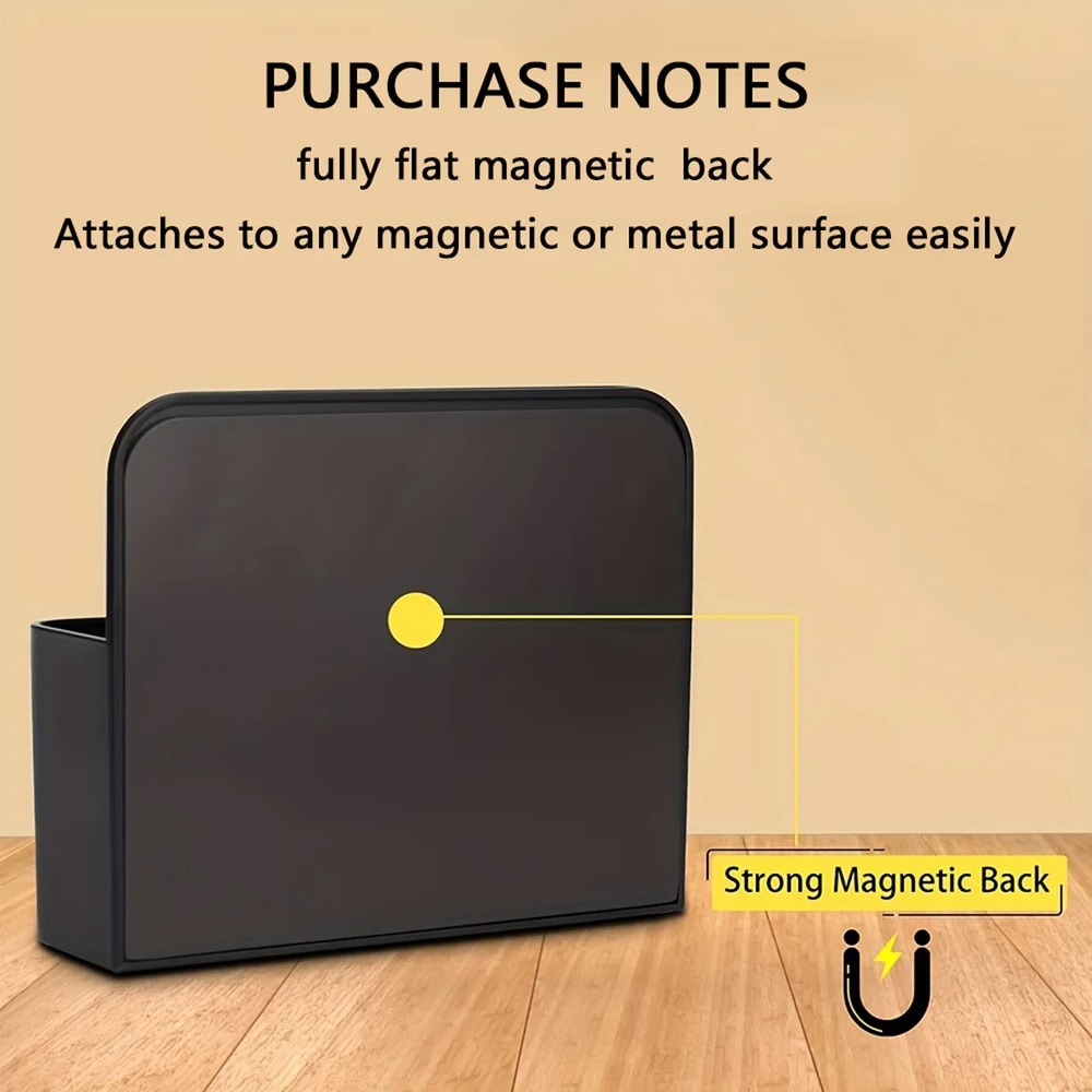 Multifunctional Black Plastic Mini Magnetic Whiteboard Pen Holder Chalk Crayon Storage Box For Desk 5