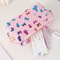 PU Leather Pencil Storage Box, Colorful Glossy Butterfly Print, Portable Desk Organizer for Office