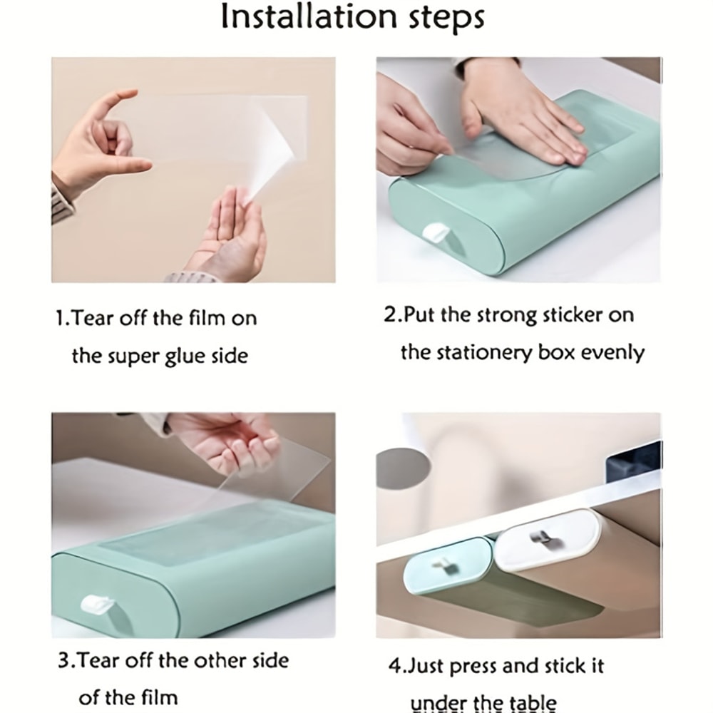 Selfadhesive Concealed Desk Drawers For Office School Kitchen And Home Cabinets 3