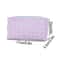Portable Desk Stationery Organizer Bag for Study and Office, Exquisite Floral Pattern Storage Pouch with Glitter Fabric