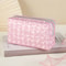 Portable Desk Stationery Organizer Bag for Study and Office, Exquisite Floral Pattern Storage Pouch with Glitter Fabric