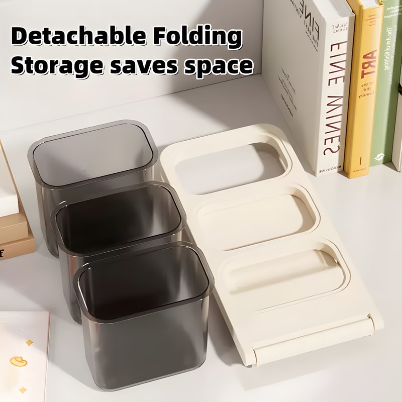 MultiFunctional Foldable Desk Pen Organizer With 3 Large Compartments For Tea Bags Coffee Pods And 3