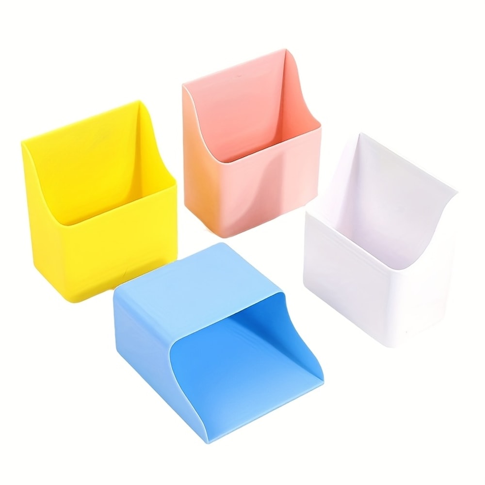 Strong Magnet Pen Holder for Dry Erase Board Plastic Magnetic Marker Storage Boxes, Refrigerator Locker Desk Accessories