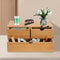 Compact Bamboo Desk Organizer for Office, Home - Perfect for Stamps, Notes, Paper Clips, Bills, Scissors