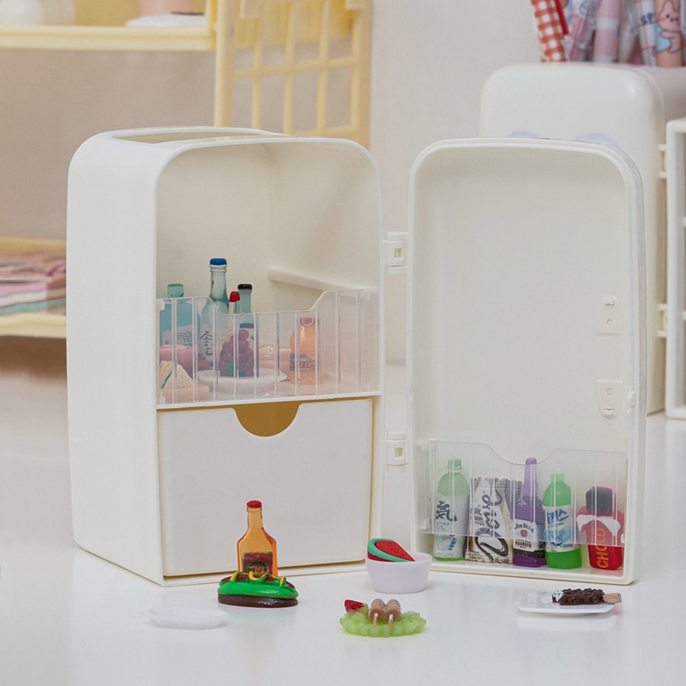 Fashionable Creative Pen Holder Refrigerator, Multi-Functional Desktop Storage Box for Office, Large Capacity Student