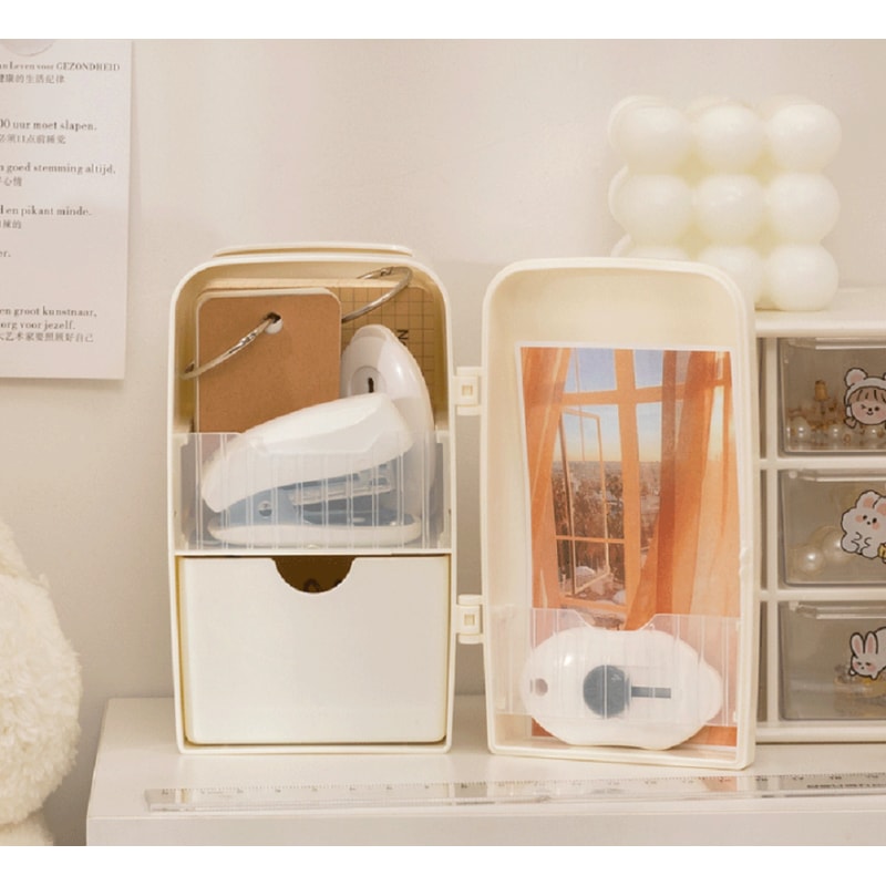 Fashionable Creative Pen Holder Refrigerator, Multi-Functional Desktop Storage Box for Office, Large Capacity Student