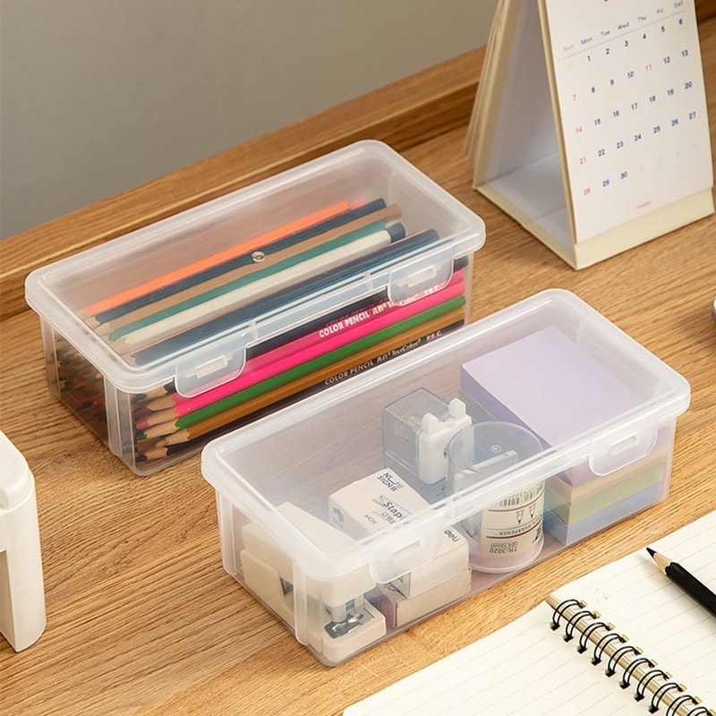 Desktop Organizer For Office Stationary Supplies Portable Pencil Case Storage Box Mark Pen Box Stat 4