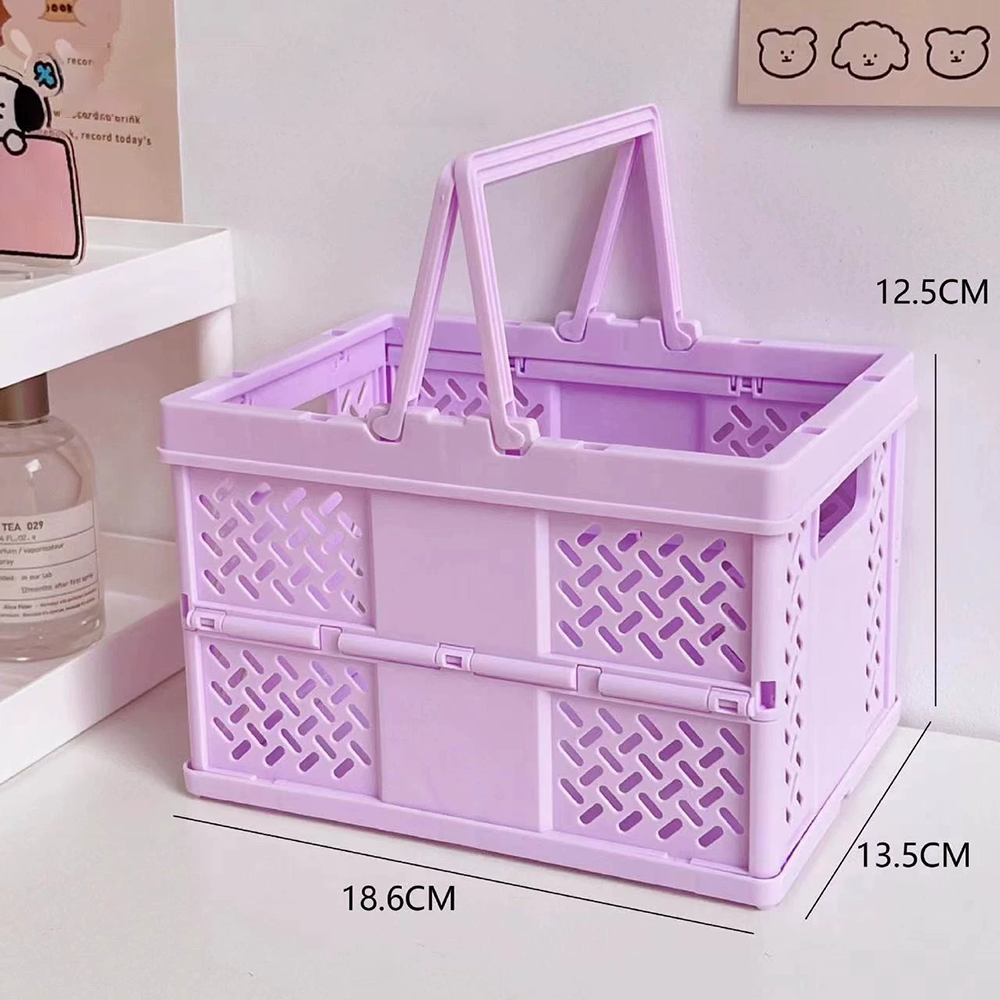 Portable MultiColor Storage Basket Desktop Organizer Multifunctional Sundries Foldable Storage Box 6