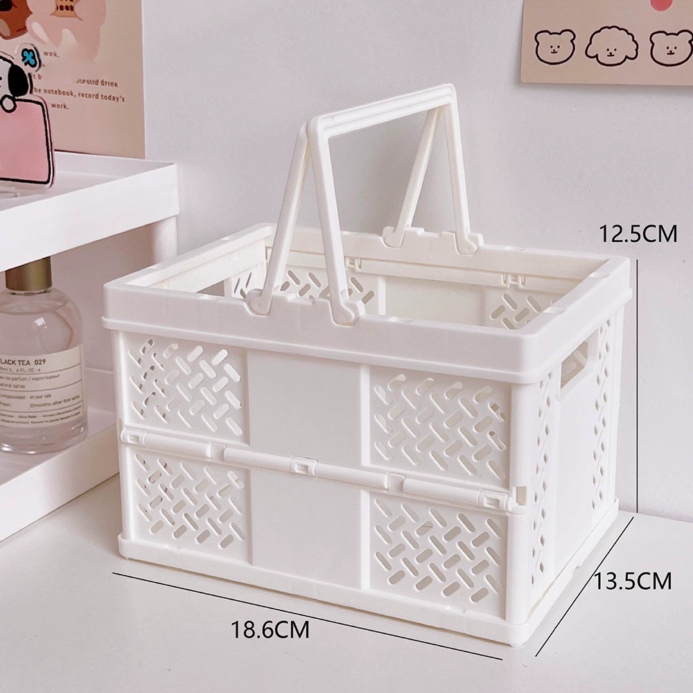 Portable MultiColor Storage Basket Desktop Organizer Multifunctional Sundries Foldable Storage Box 7