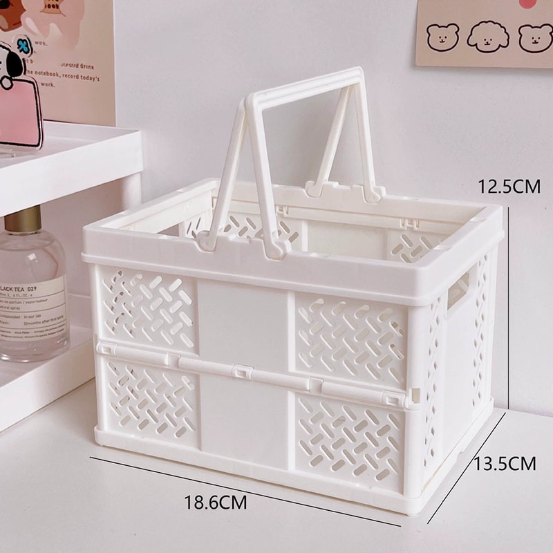 Portable MultiColor Storage Basket Desktop Organizer Multifunctional Sundries Foldable Storage Box 7