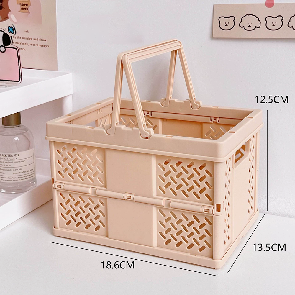 Portable MultiColor Storage Basket Desktop Organizer Multifunctional Sundries Foldable Storage Box 10