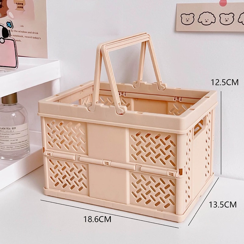 Portable MultiColor Storage Basket Desktop Organizer Multifunctional Sundries Foldable Storage Box 10