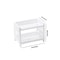 Rectangular White PP Desktop Storage Rack, Double Layer Organizer for Desk, Office, Student, Cosmetics Stationery