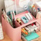 MultiFunctional Pen Organizer With 2 Drawers Storage Box For Desk Pencil Holder For Office Supplies 4