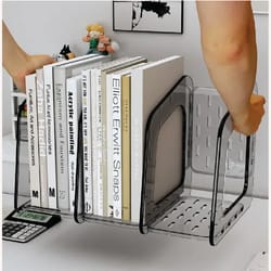 transparent pet desktop file storage box, acrylic vertical stationery shelf, book artifact organizer