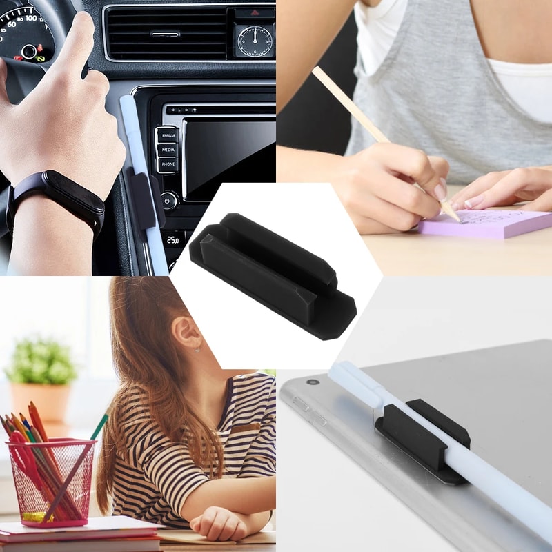 Laptop Desk Notebooks SelfAdhesive Pen Holder Clips AntiLost Pencil Storage Clamps For Writing 2