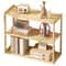 Multifunctional Office Desk Organizer Wooden Storage Rack School Supplies Desk Accessories 5