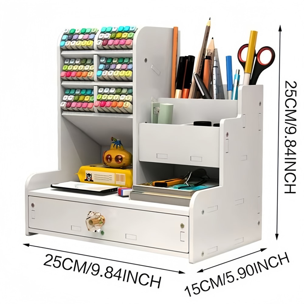 LargeCapacity Pen Holder DIY Storage Box For Office Supplies Student And Dormitory Use Organizer 1