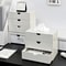Desk Organizer Stackable Plastic Storage Drawer Rack White Stationery Boxes For School Office 0