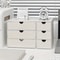 Desk Organizer Stackable Plastic Storage Drawer Rack White Stationery Boxes For School Office 3