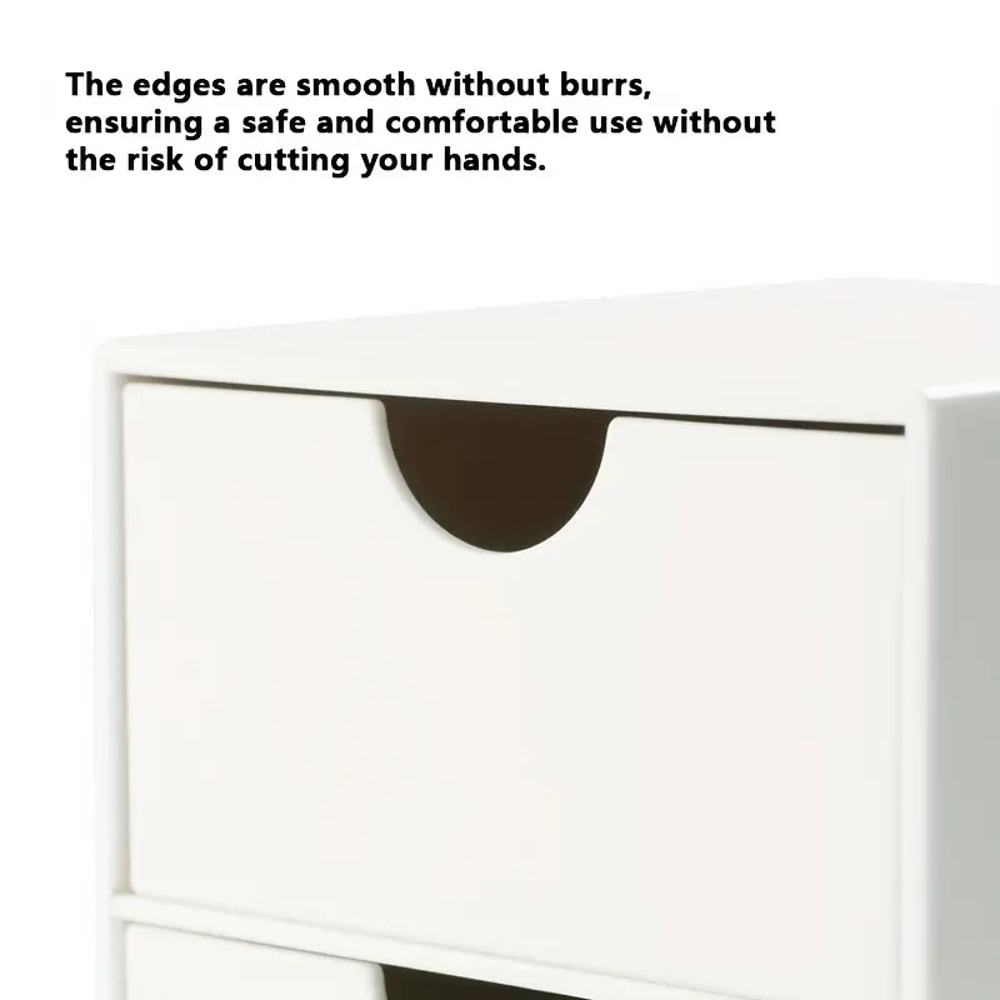 Desk Organizer Stackable Plastic Storage Drawer Rack White Stationery Boxes For School Office 5