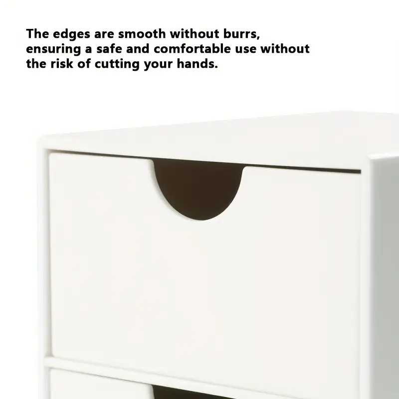 Desk Organizer Stackable Plastic Storage Drawer Rack White Stationery Boxes For School Office 5