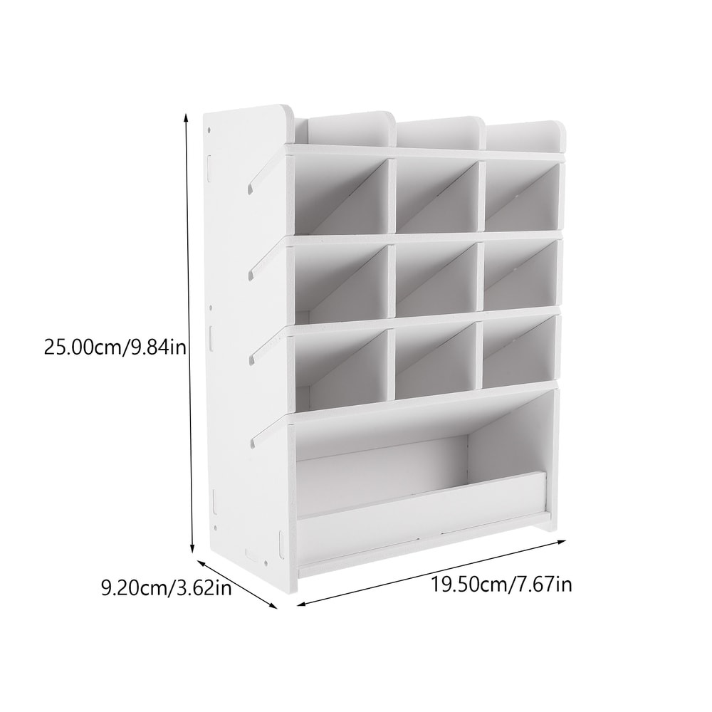 Desktop Storage Box Wood Organizer Office Pen Stand Multicompartment For School And Living Room 3