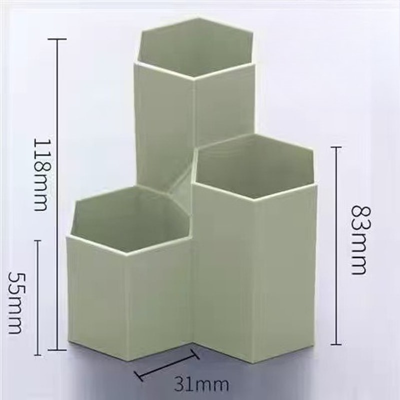 Desktop Organizer With Open Closed Storage Compartments Modern White Mint Green For Home Office A 8