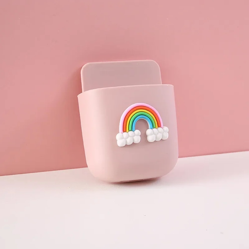 Cute Storage Rack Desk Organizer For Pen Holder Self Adhesive Stationery Holder Mobile Phone Holder 4