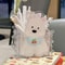 Cute Fish Cake Pencil Storage Holder Cartoon Acrylic Dog Pen Holder Organizer Box For Home Office S 6