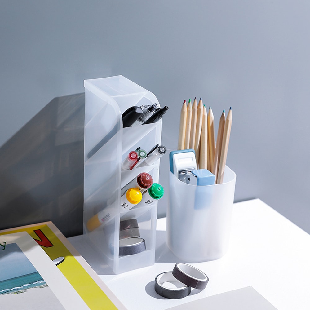 Desktop Organizer Stand Large Capacity Storage Box Pen Holder For Office And School Use 3