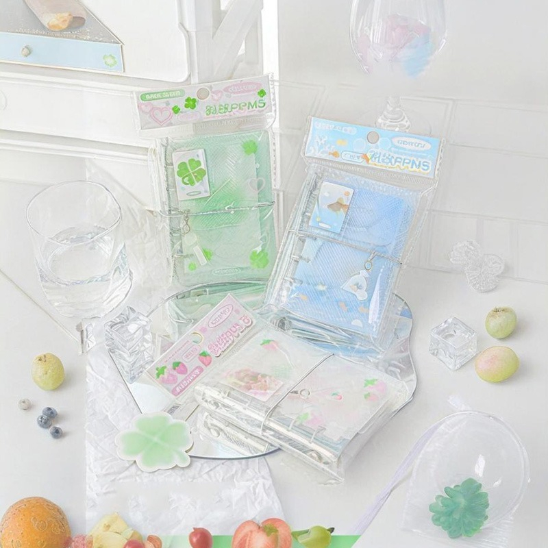 Mini Portable Notebook With Twill Loose Leaf Three Fold Storage Stylish Fresh Design Journal 3