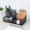 Creative Metal Pen Holder Desk Stationery Organizer 3 Grid Pencil File Storage Rack 0