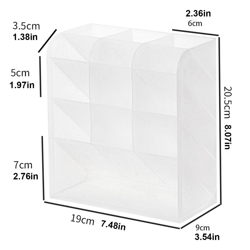Transparent Large Capacity Pen Holder Office Desk Pen Storage Rack Multi Functional Desktop Pen Hol 5