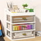 Plastic Organizing Boxes School Drawer Storage Desk Organizer Transparent Office Supplies Accessori 0