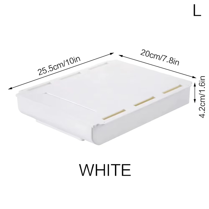 SelfAdhesive Plastic Storage Holder Hidden Organizer For School Office Kitchenware Stationery Cosme 8