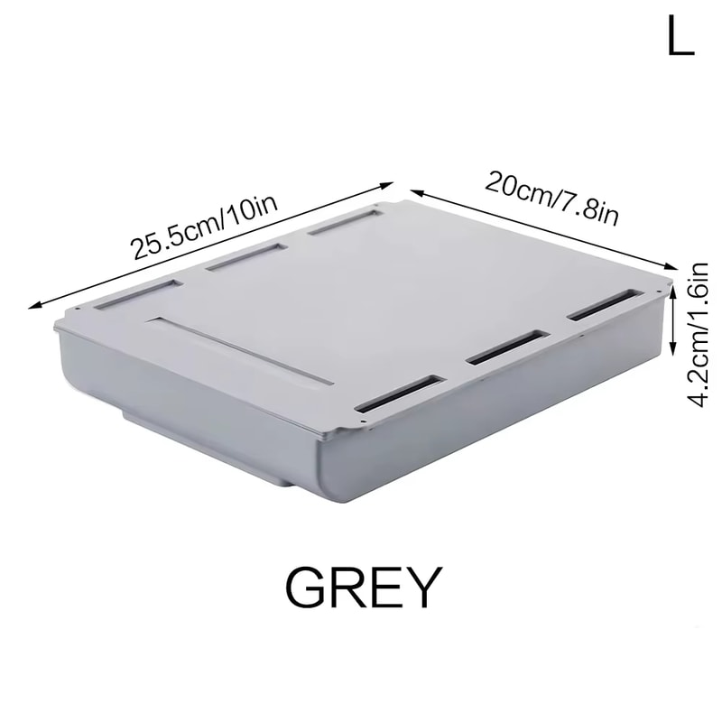 SelfAdhesive Plastic Storage Holder Hidden Organizer For School Office Kitchenware Stationery Cosme 11