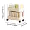 Movable Gap Storage Rack Durable Rolling Trolley Snack Storage Rack Multistorey Cart Storage Shelf 5