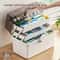 1pc White Large Capacity Medicine Box For Home Medicine Storage Multi Layer Classification Home Med 0