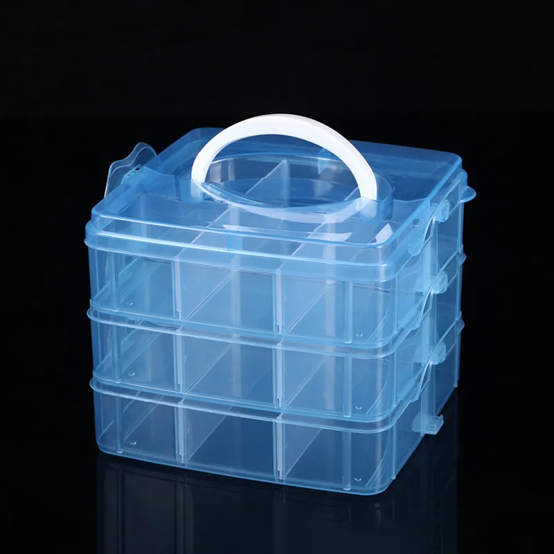 Detachable Organizer Storage Box Tool Parts Hardware Case Craft Beads Compartment Carry Box 6
