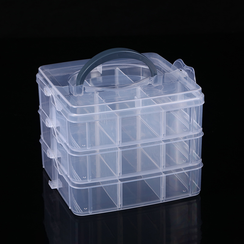 Detachable Organizer Storage Box Tool Parts Hardware Case Craft Beads Compartment Carry Box 7