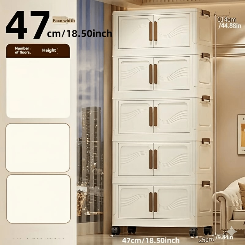 Spacious Foldable Storage Box With Clear Door Ideal For Books And Clothes EasytoAssemble And Durabl 6